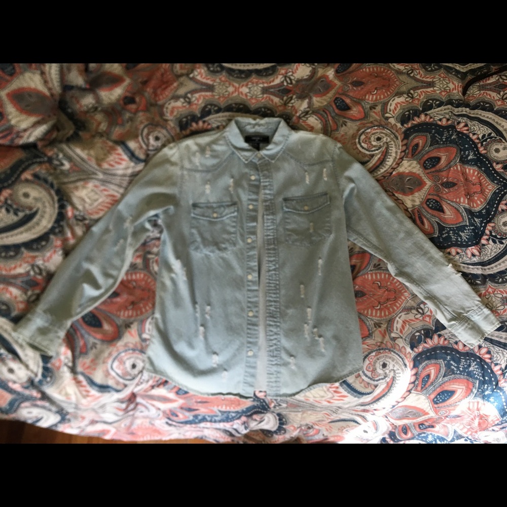Light Washed Collard Shirt